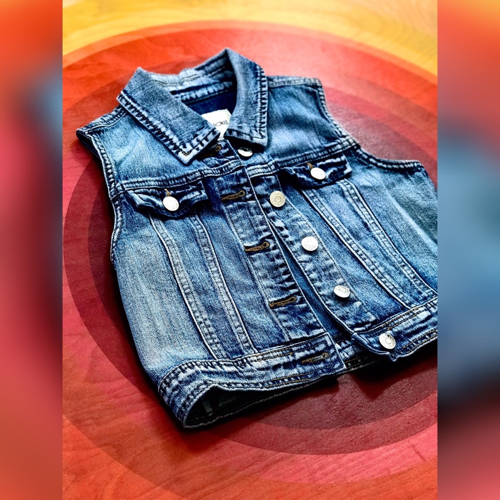Girls jean vest